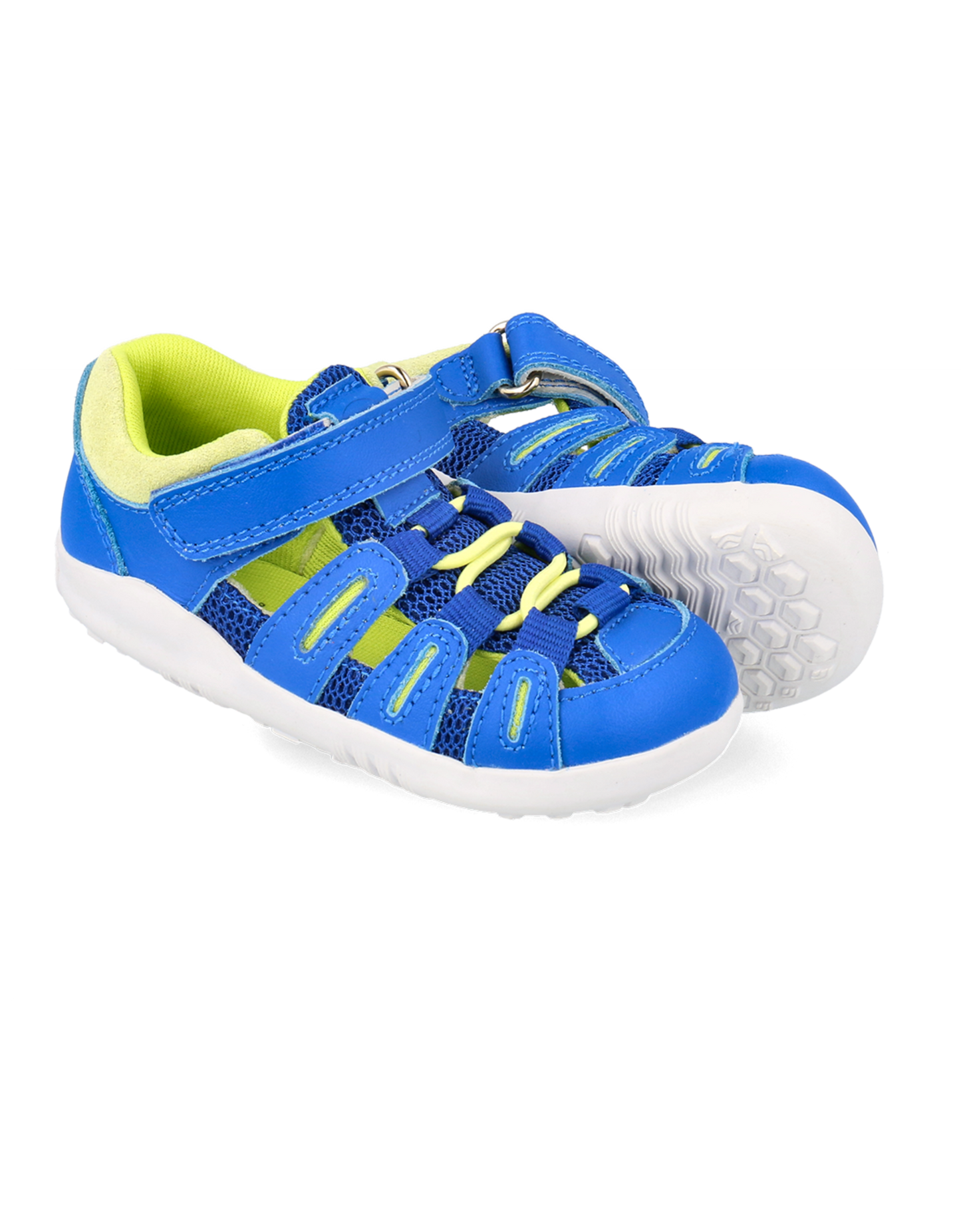 Bobux Summit Snorkel Blue+Sunny Lime Step Up