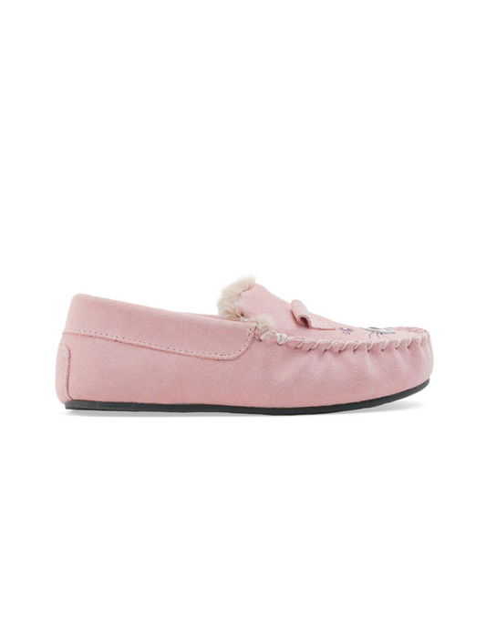 Startrite Snuggle Pink Suede Bunny Slip-on Slippers
