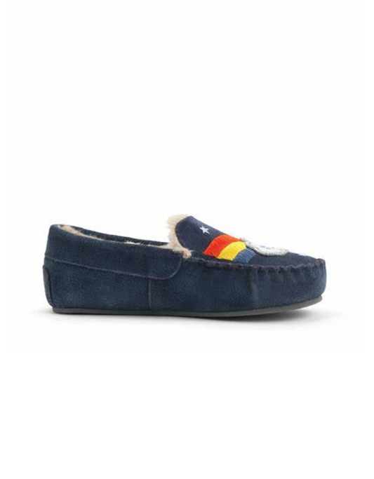 Startrite Snuggle Navy Suede Slippers