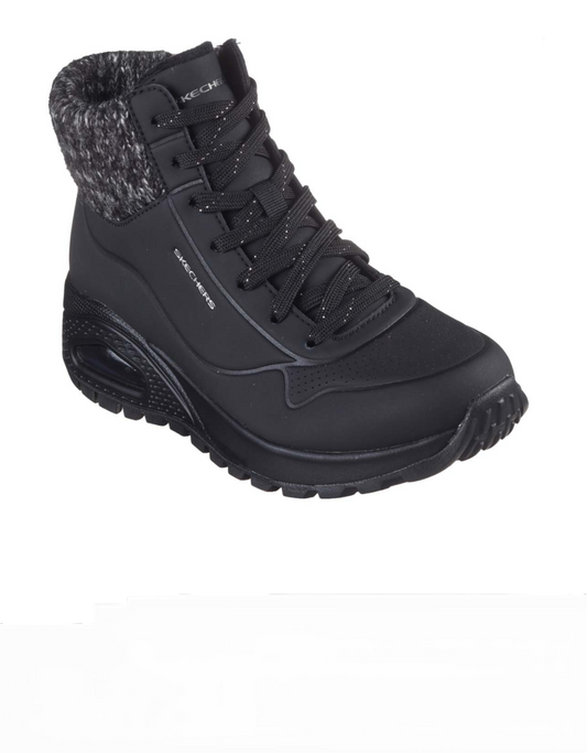 Skechers 167988 Uno Rugged Darling Daze Sweater Knit - Black
