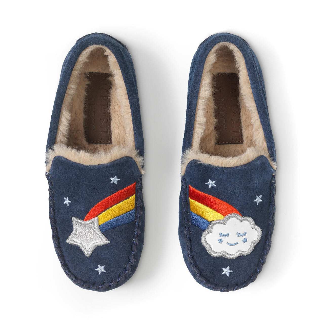 Startrite Snuggle Navy Suede Slippers