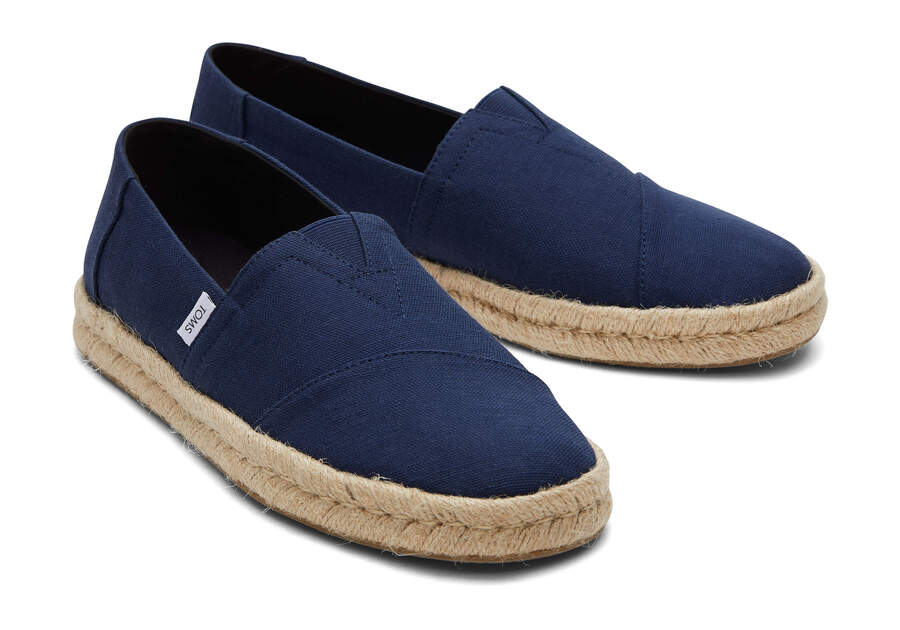 Toms Alpargata Recycled Cotton Rope Espadrille Navy