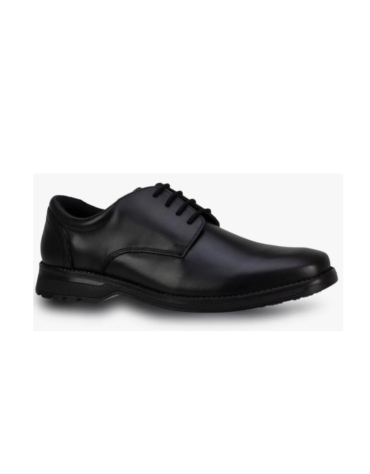 Term Clerk Tyson Black Leather Chunky Sole Lace Up