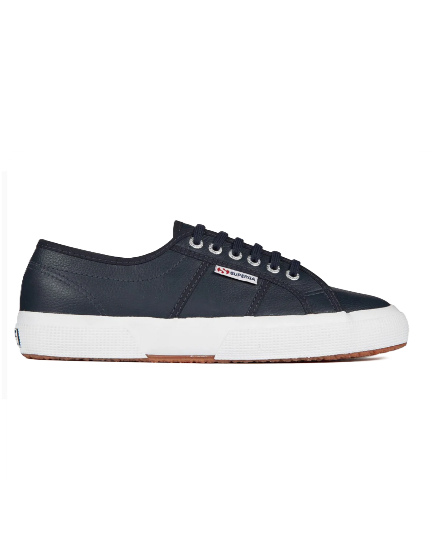 Superga 2750 Efglu Tumbled Leather Navy Billy Goat