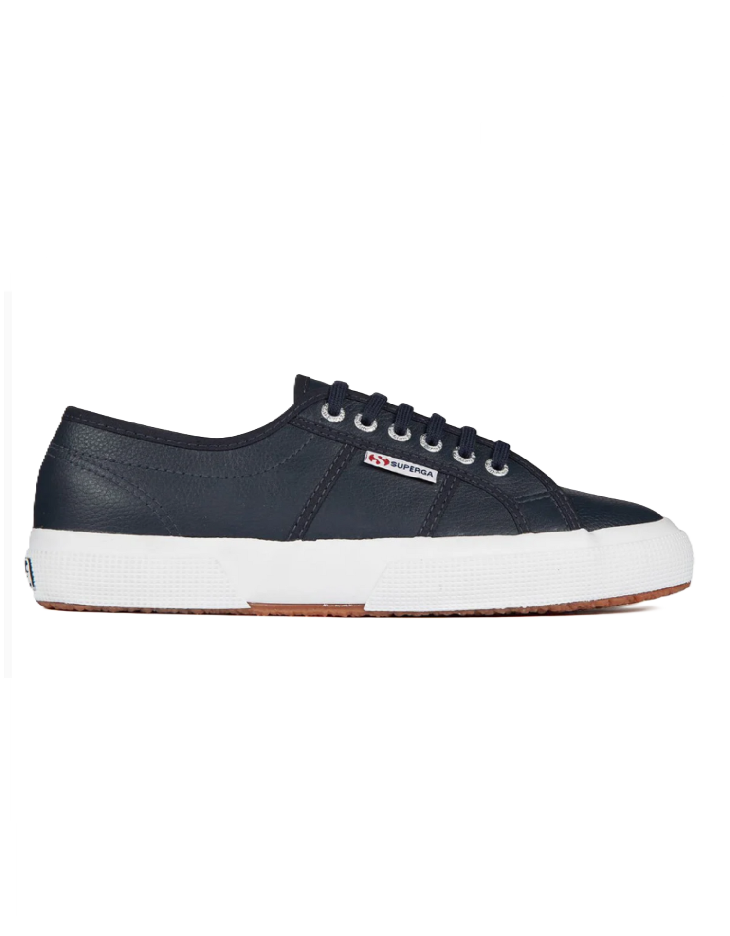 Superga 2750 Efglu Tumbled Leather Navy