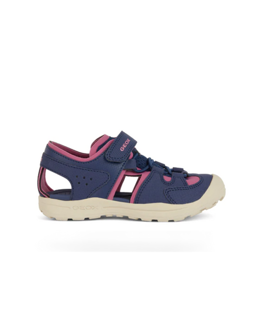 Geox Vaniett Navy Fuchsia Closed Toe
