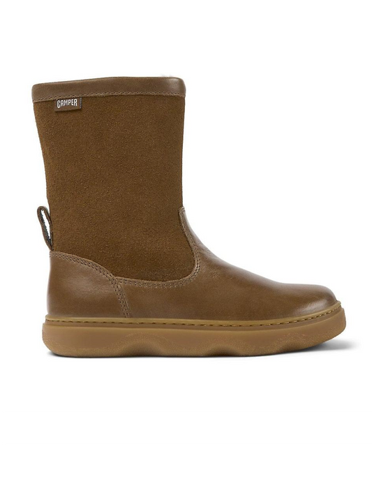 Camper Kiddo Brown leather & nubuck boots