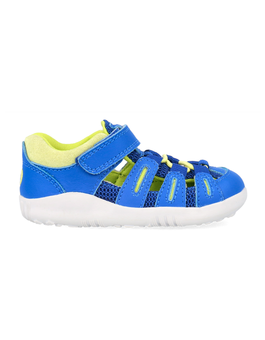 Bobux Summit Snorkel Blue+Sunny Lime Step Up