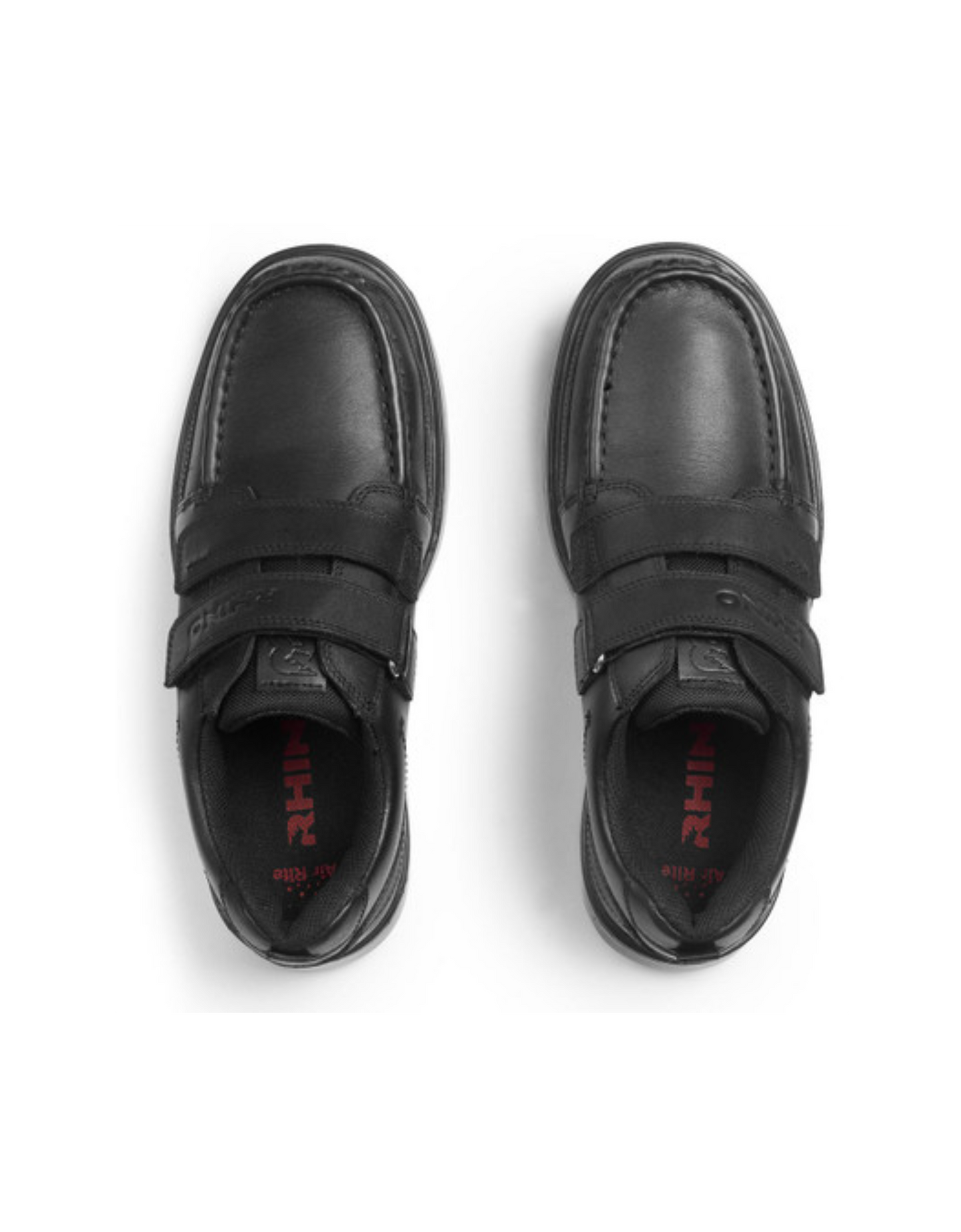 Startrite Mission Black leather boys riptape school shoes