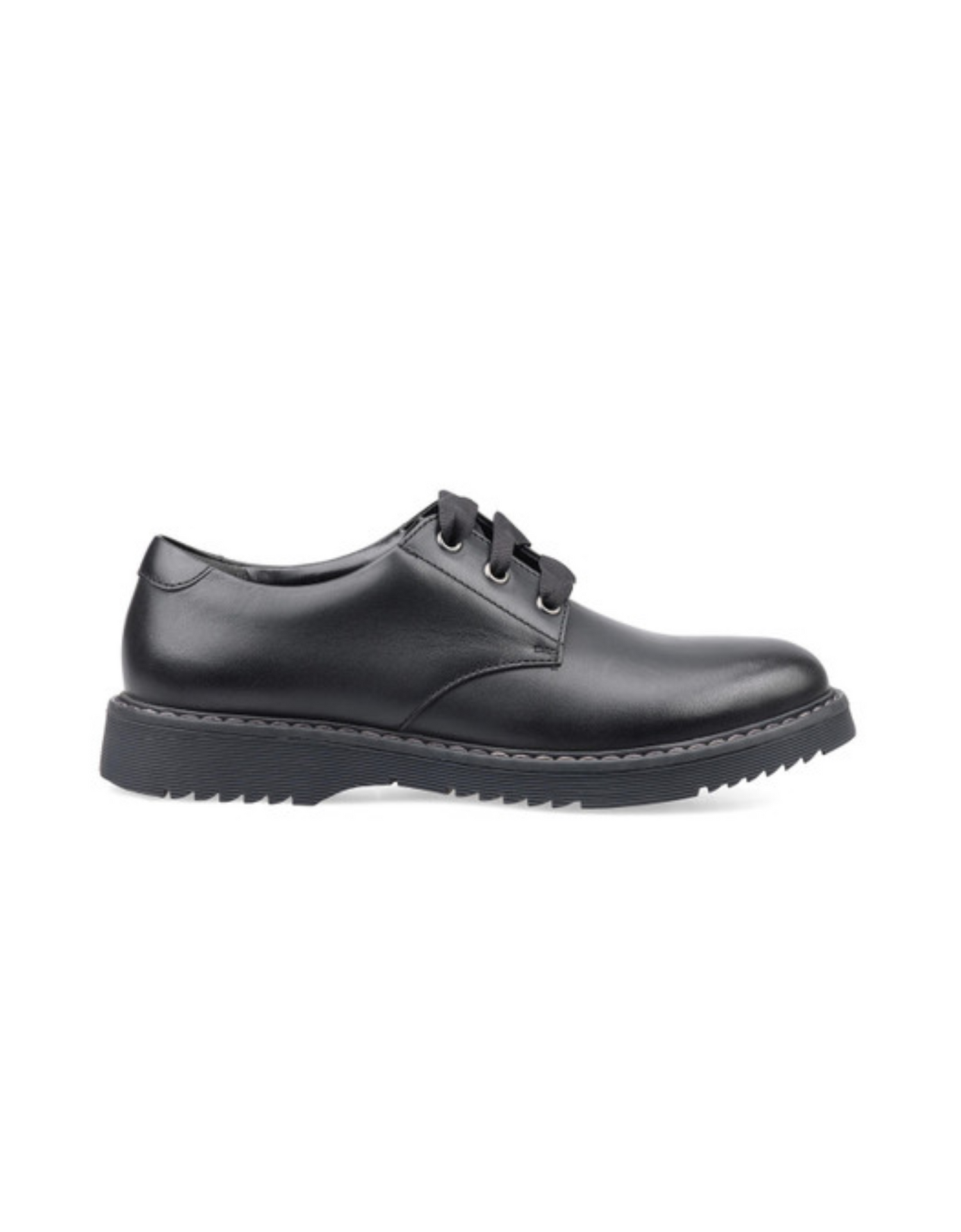 Startrite Impact Vegan black synthetic girls lace-up school shoes