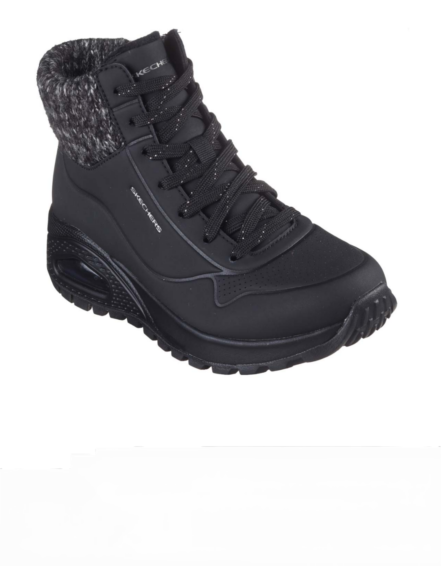 Skechers 167988 Uno Rugged Darling Daze Sweater Knit Black