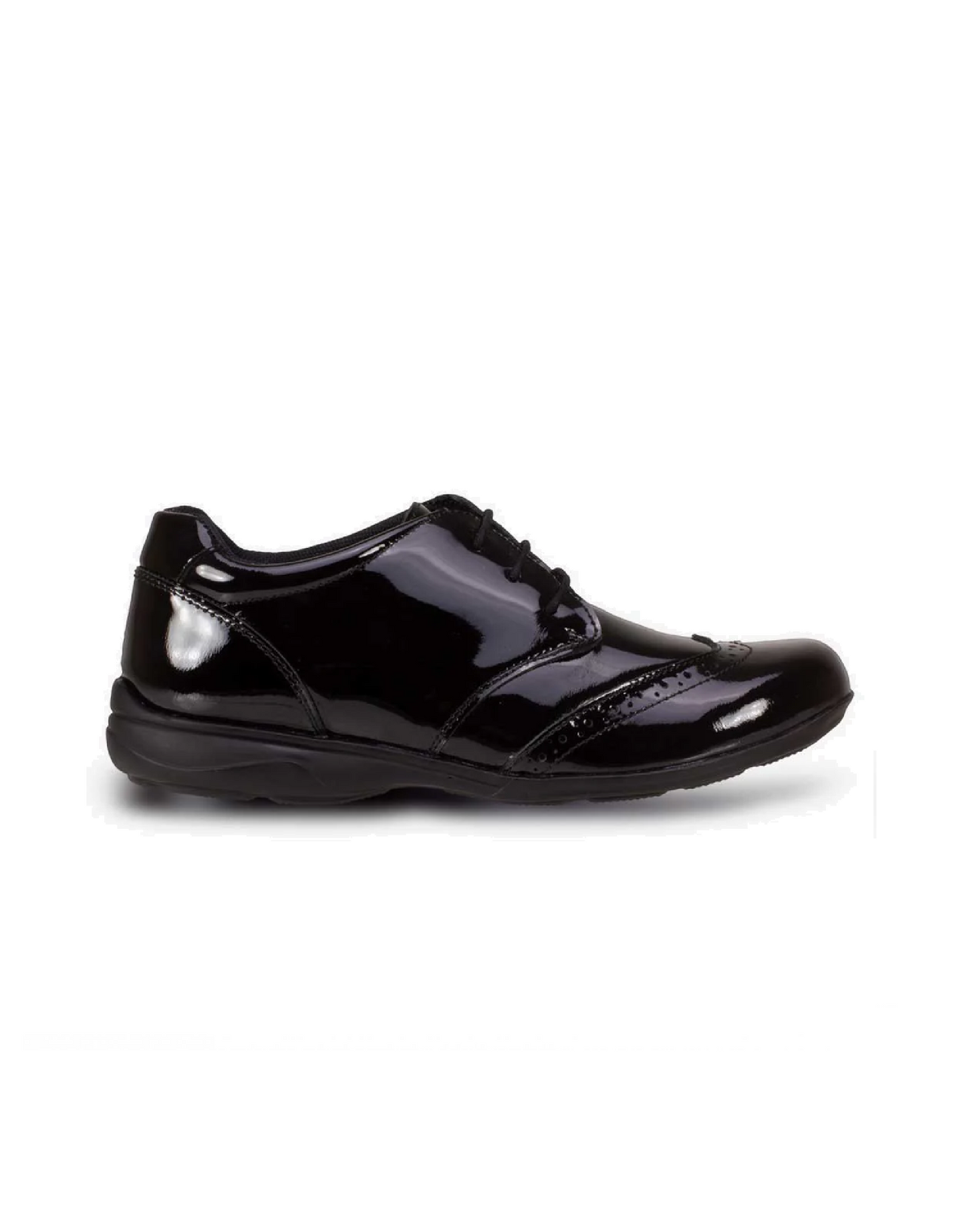 Term Summer Black Patent Leather Lace Up Brogue
